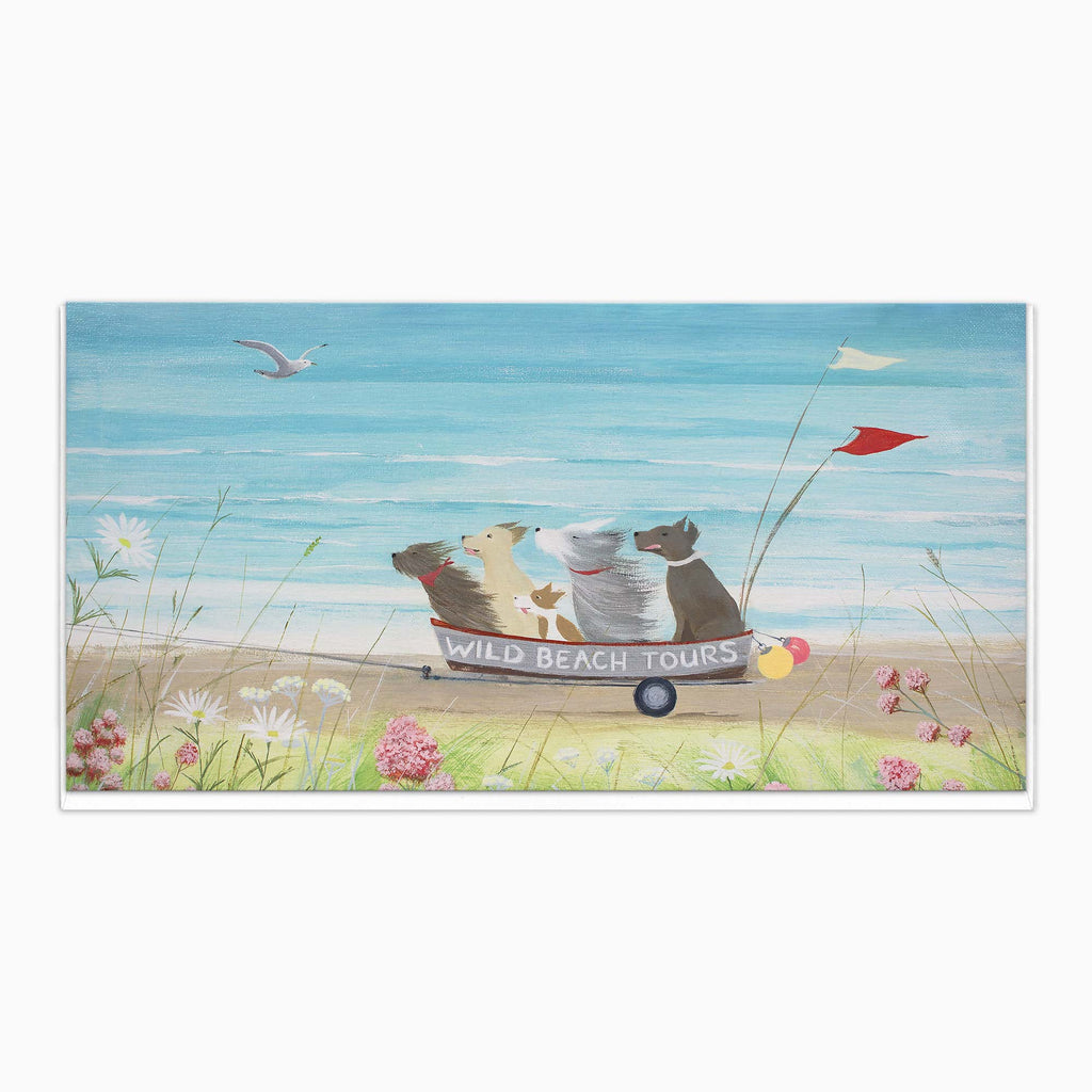 Greeting Card-H188 - Wild Beach Tours Art Card-Hannah Cole