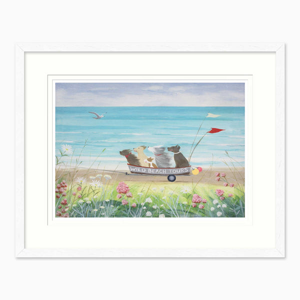 Framed Print-HC367F - Wild Beach Tours Framed Print-Hannah Cole