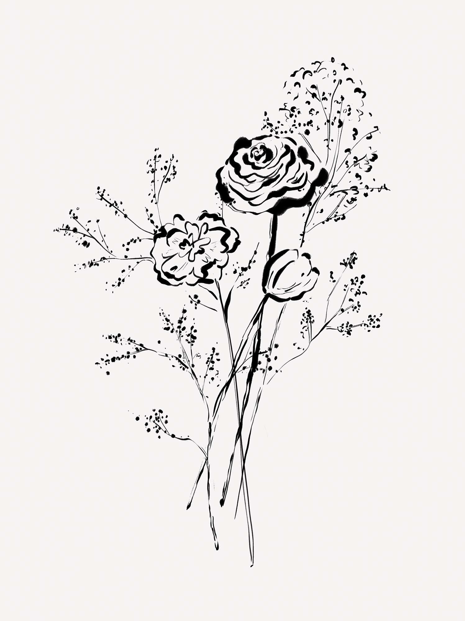 Framed Print-WF1205F - Wild Rose Stem Framed Print-Whistlefish