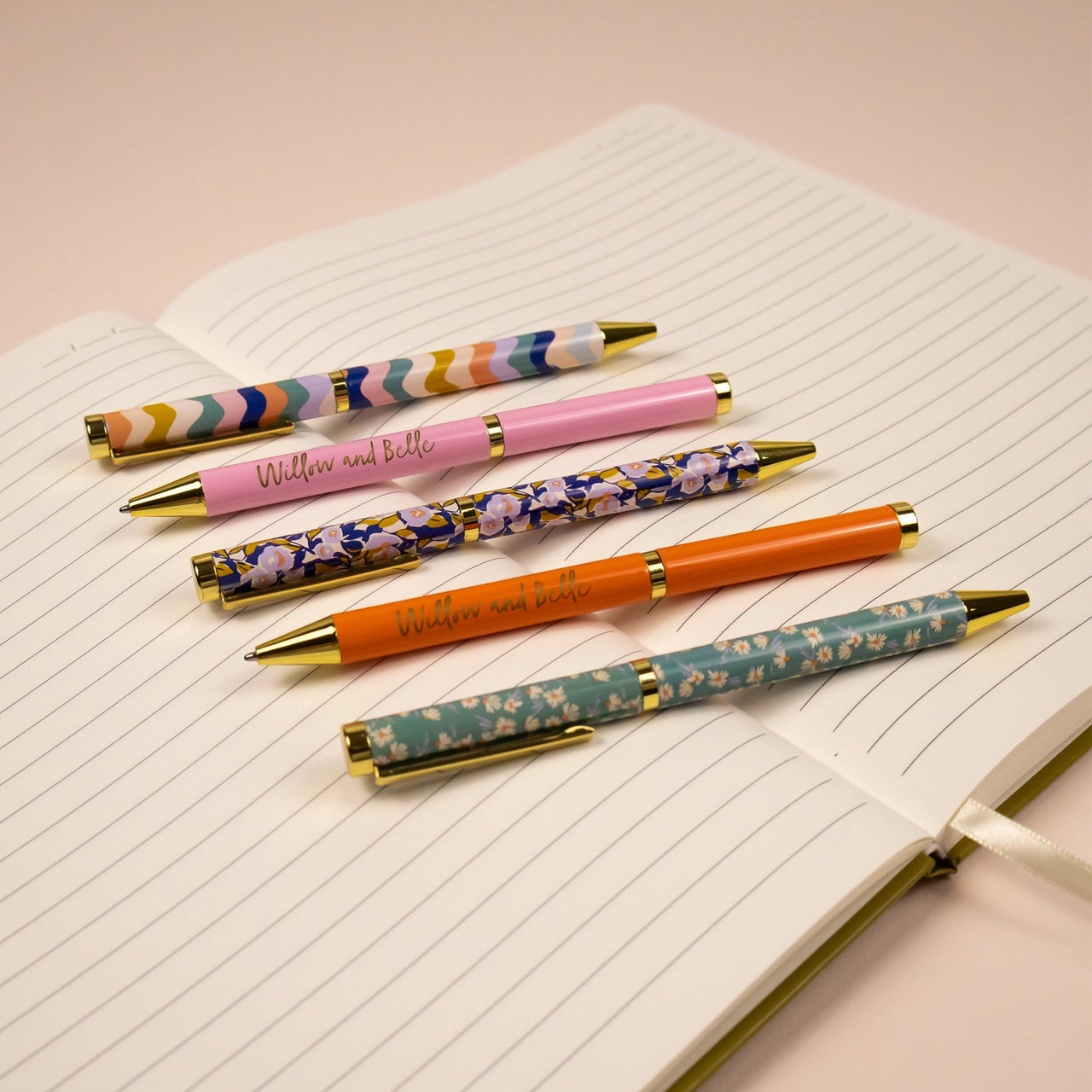 Set of Pens-RFS15241 - Willow and Belle Ballpoint Pens 5 Set-Robert Frederick