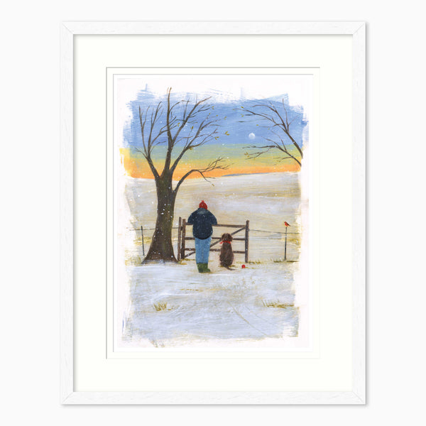 Framed Print-HC365LF - Winter Walk Large Framed Print-Hannah Cole