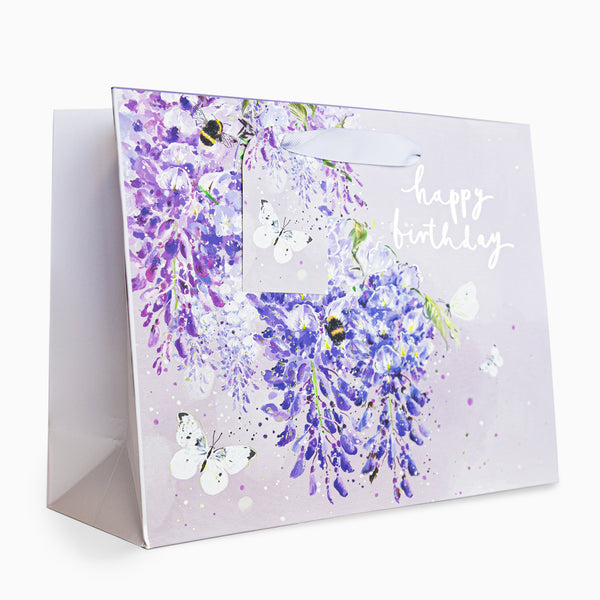 Gift Bag-WW01MB - Wisteria Wishes Medium Gift Bag-Whistlefish