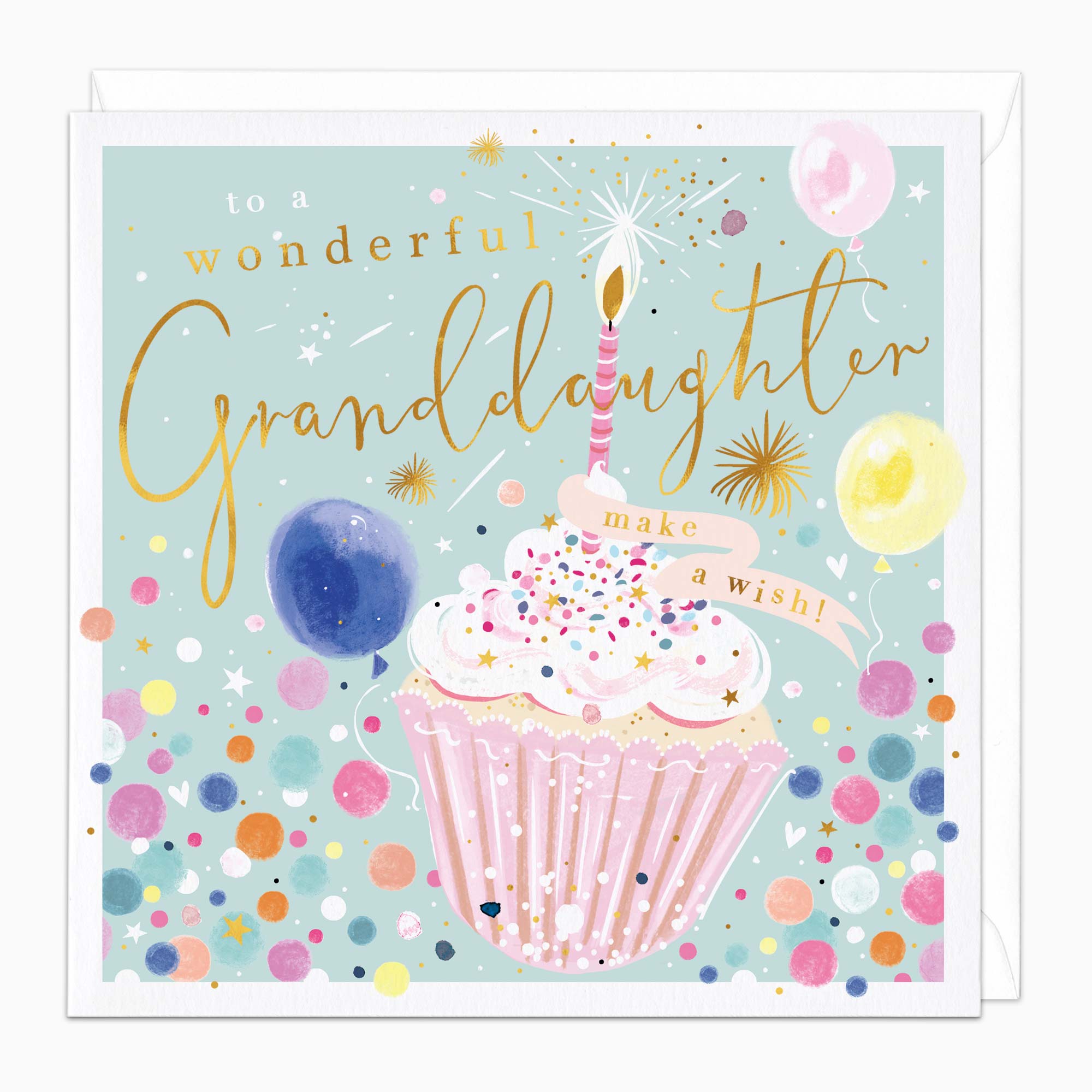 Greeting Card-H165 - Wonderful Granddaughter Birthday Card-Whistlefish