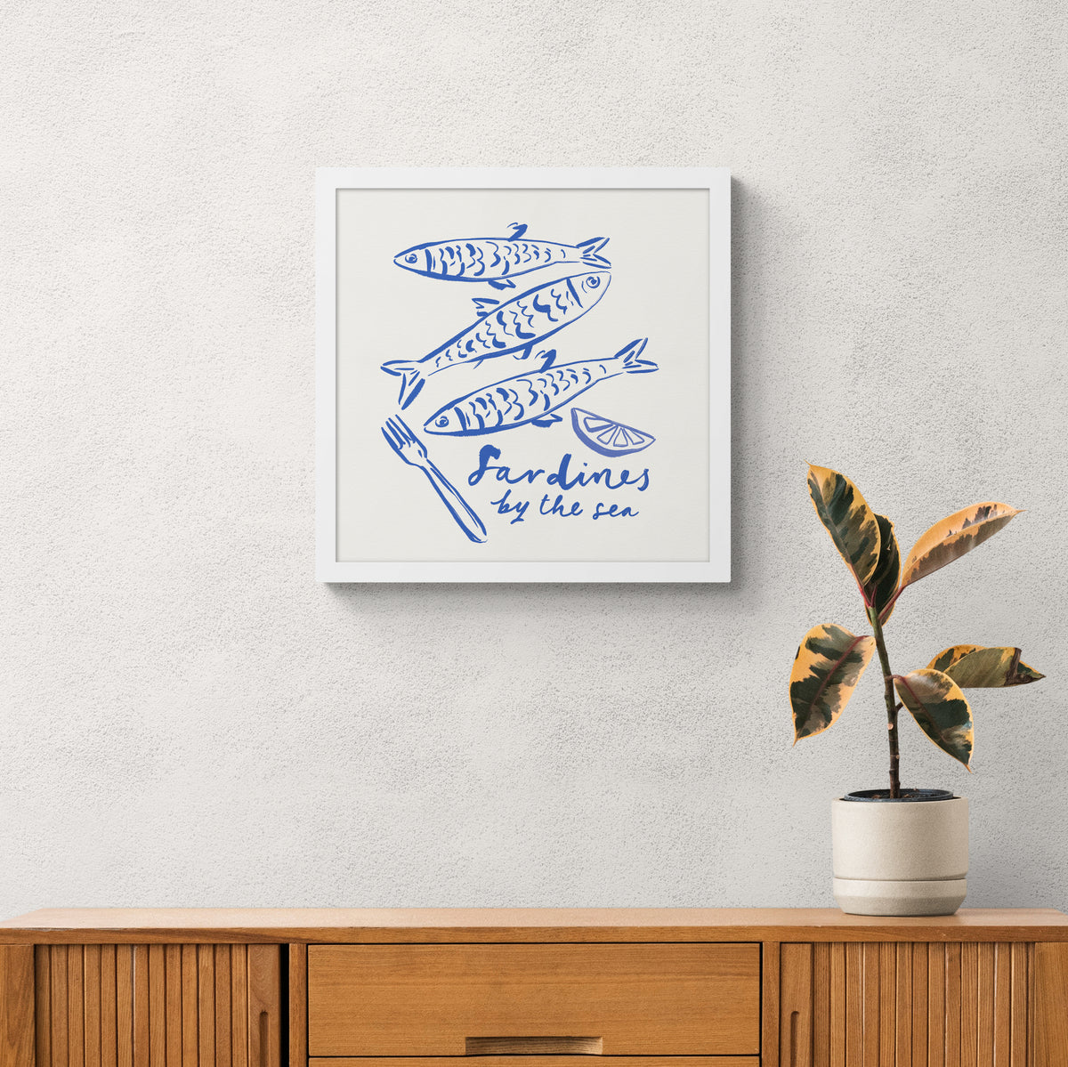 Sardines By The Sea Framed Print - Whistlefish