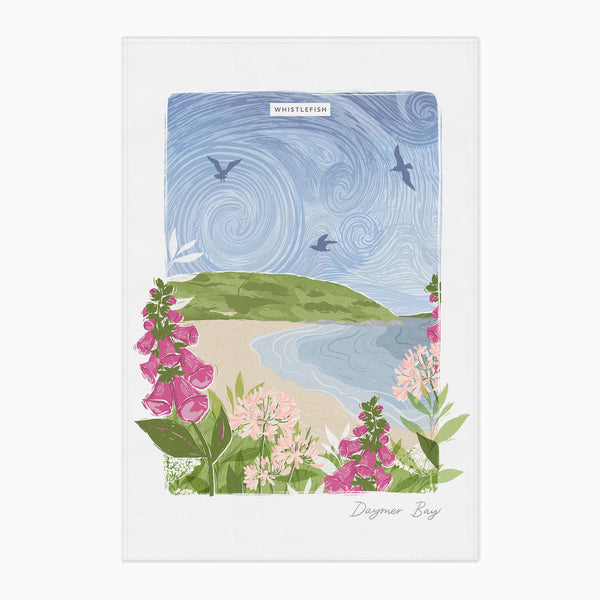 WTT320 - Daymer Bay Lino Tea Towel