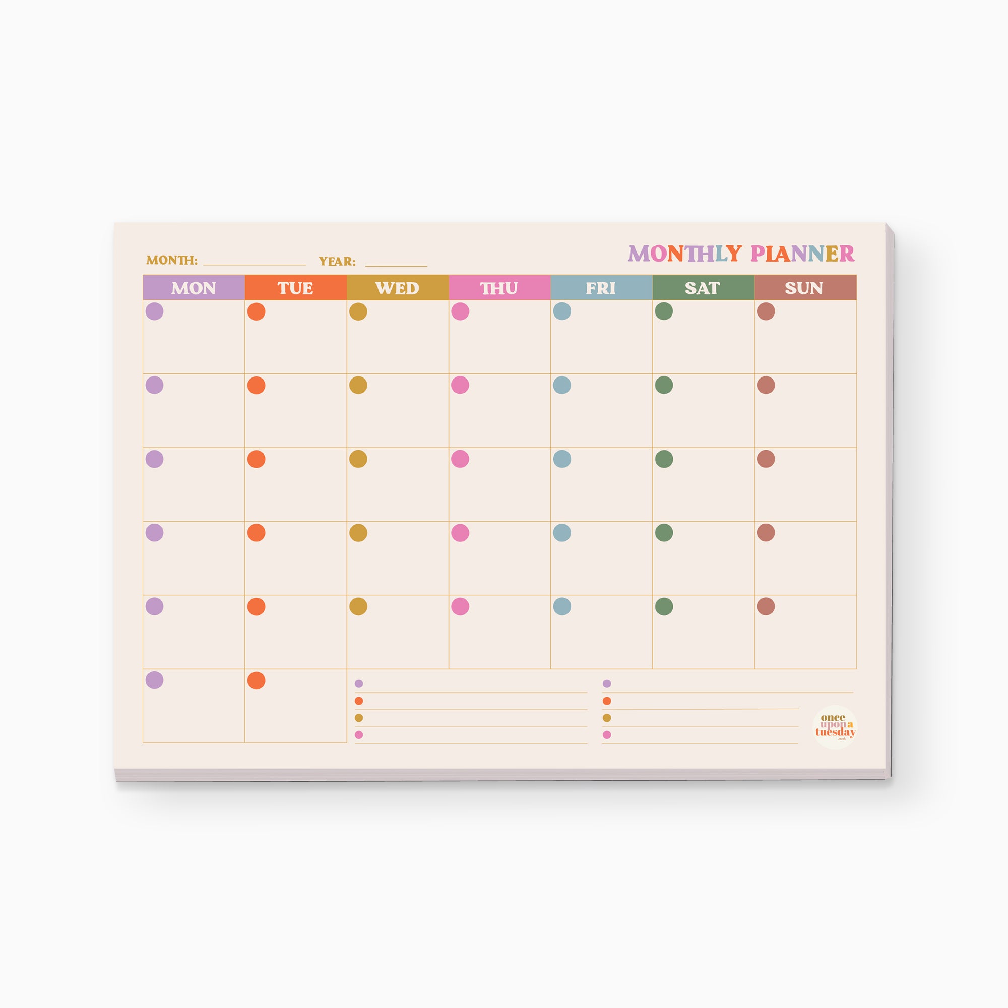 Monthly Planner-TUE-YGT-MON-PAD-A4 - You Got This Monthly Planner-Whistlefish & Co