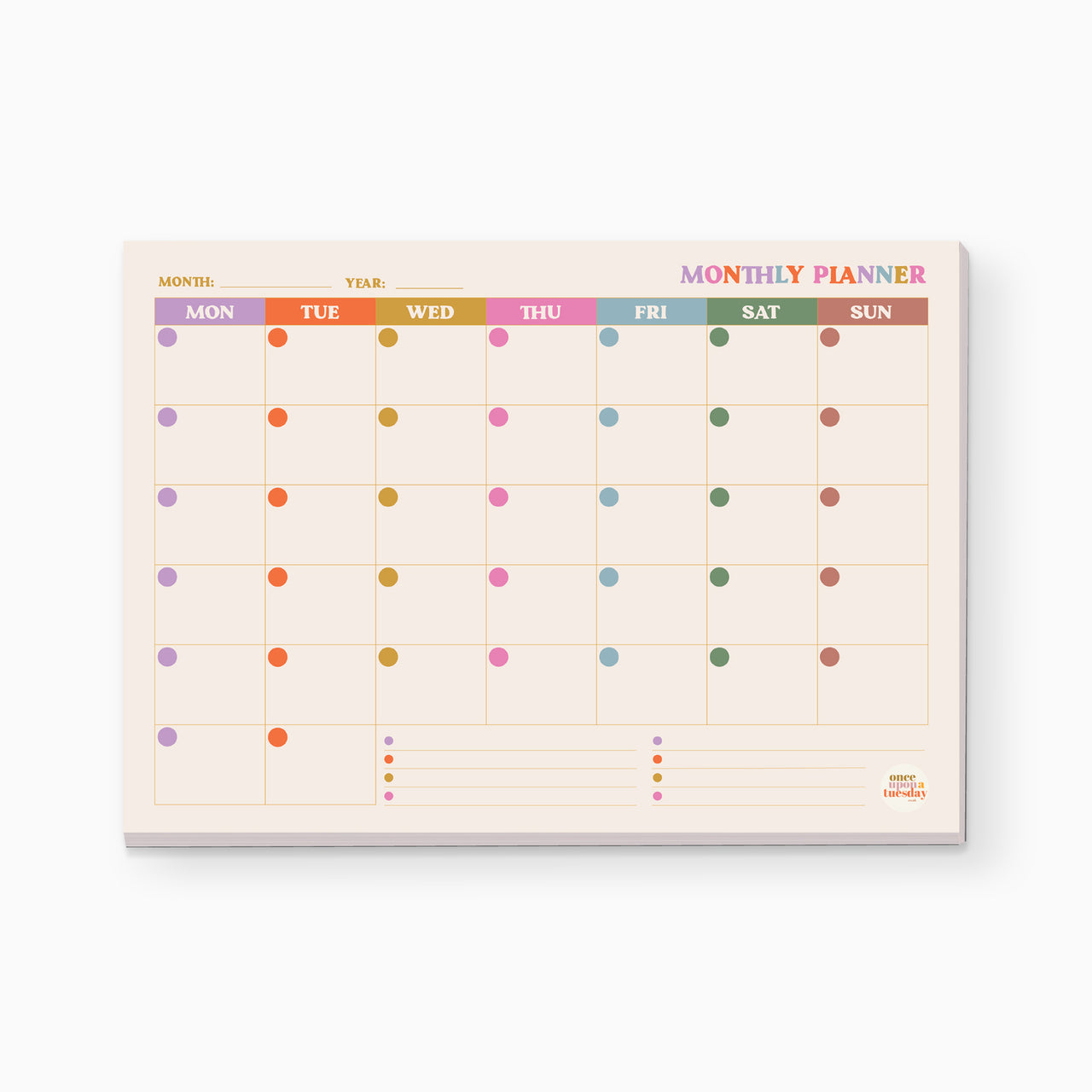 Monthly Planner-TUE-YGT-MON-PAD-A4 - You Got This Monthly Planner-Whistlefish & Co