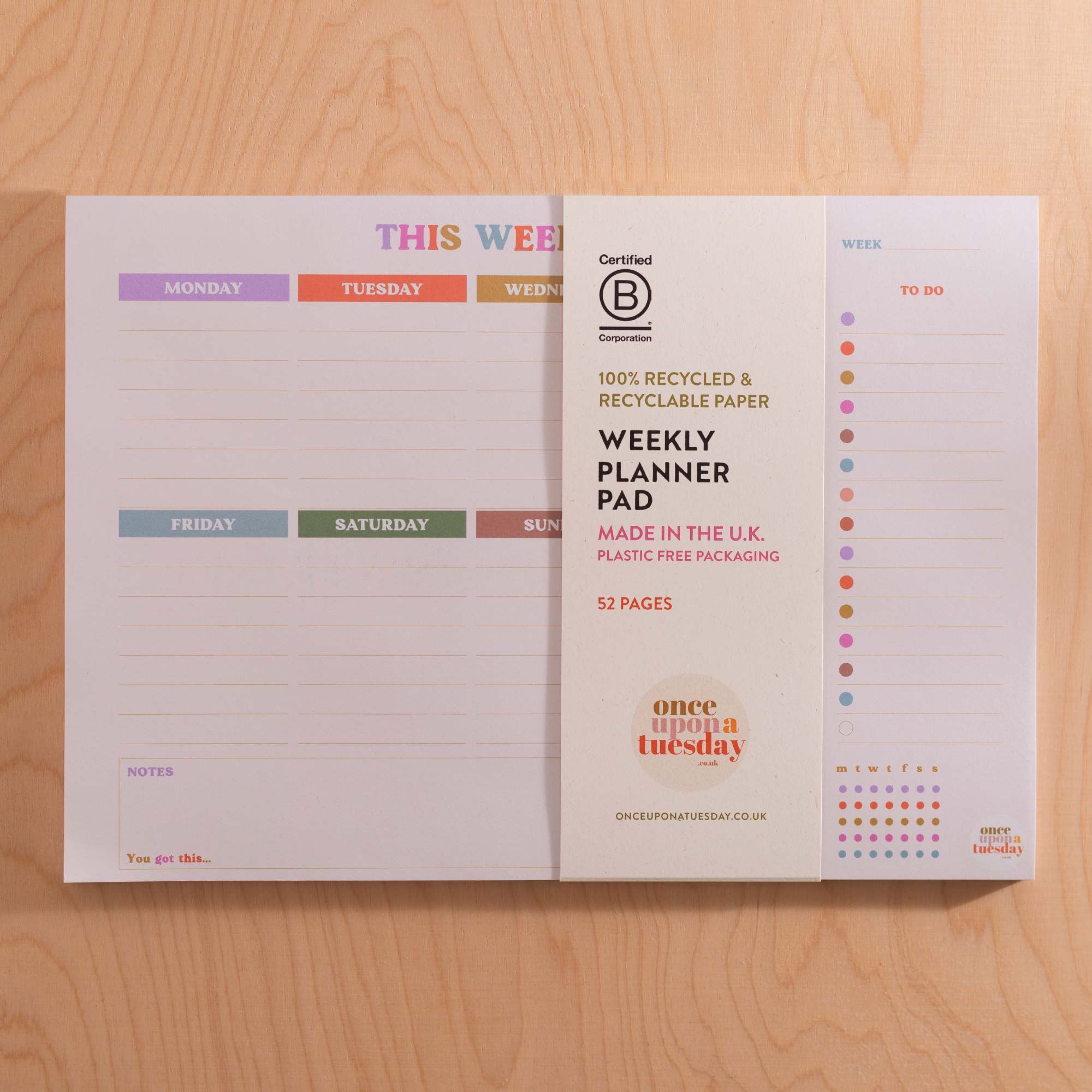 Weekly Planner-TUE-YGTWP-A4-PAD - You Got This Weekly Planner-Whistlefish & Co
