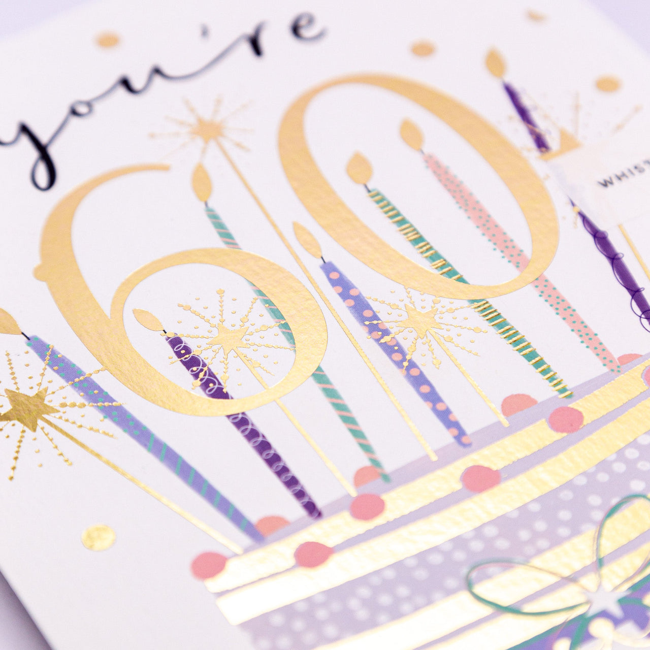 Greeting Card - E778 - You're 60 Birthday Cake card - You're 60 Birthday Cake card - Whistlefish