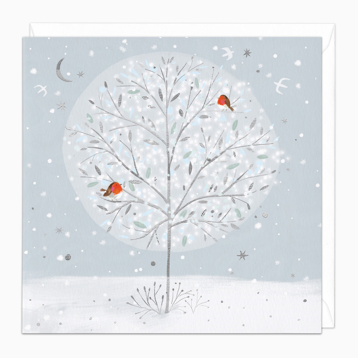 Robins in The Tree Christmas Card - Whistlefish