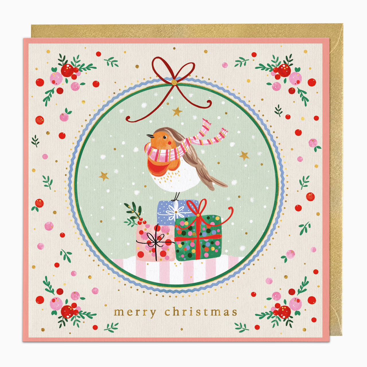 ZA301 - Vintage Robin Christmas Card