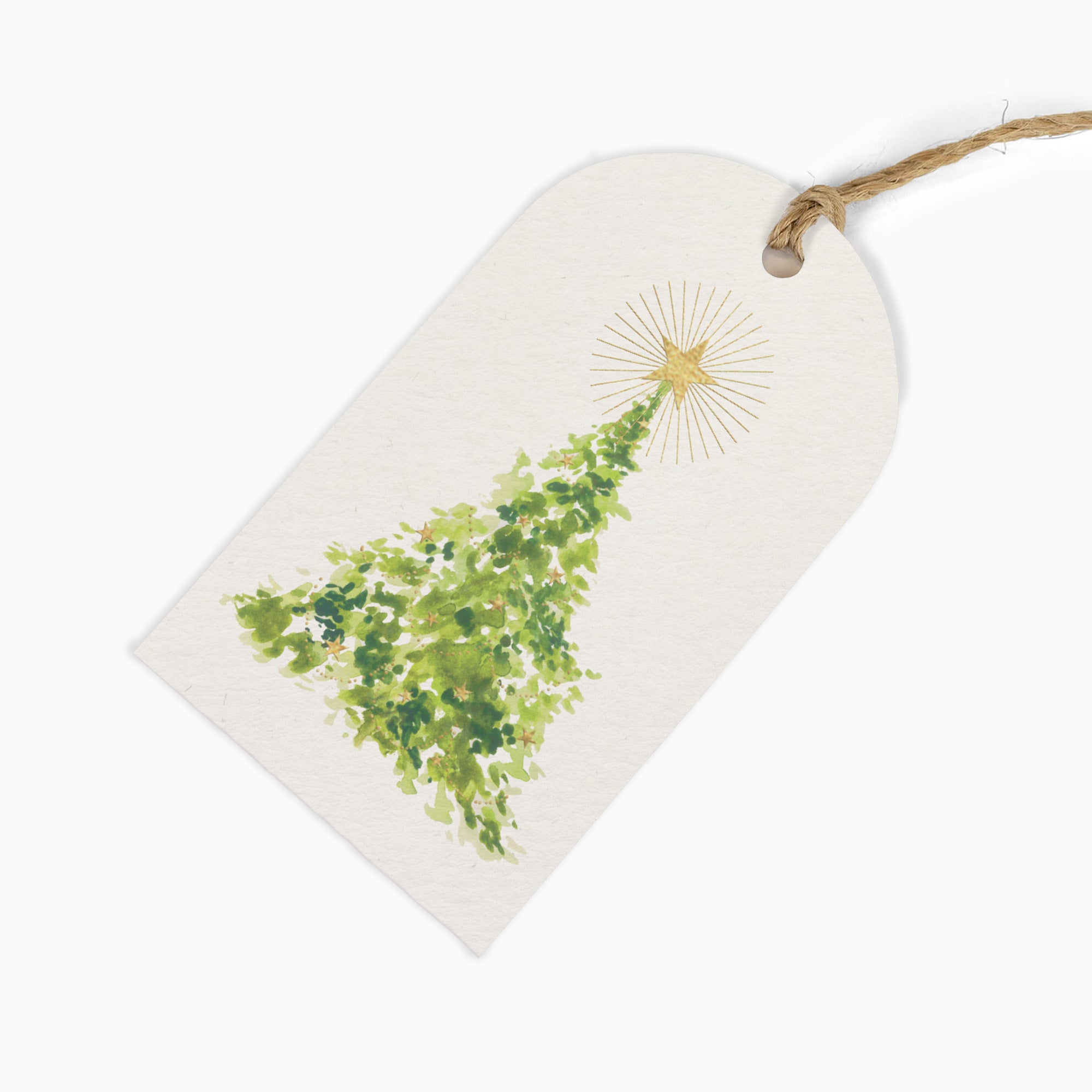 ZWT38 - Golden Tree Christmas Gift Tags (6 pack)